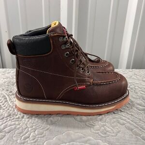 Sureway Mens Waterproof Moc Toe logger welder Work Boots Dark Brown Size 8.5 EH